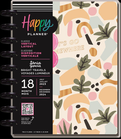 Me & My Big Ideas Happy Planner – Bright Travels Classic 18 Month Planner Jul 23 - Dec 24