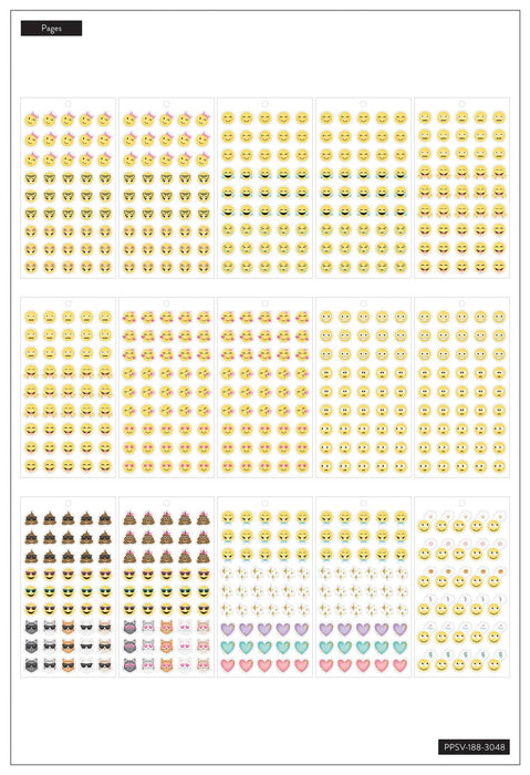 Me & My Big Ideas Happy Planner Sticker Value Pack - Emoji & Social Talk