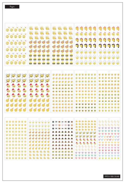Me & My Big Ideas Happy Planner Sticker Value Pack - Emoji & Social Talk