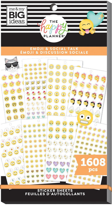 Me & My Big Ideas Happy Planner Sticker Value Pack - Emoji & Social Talk