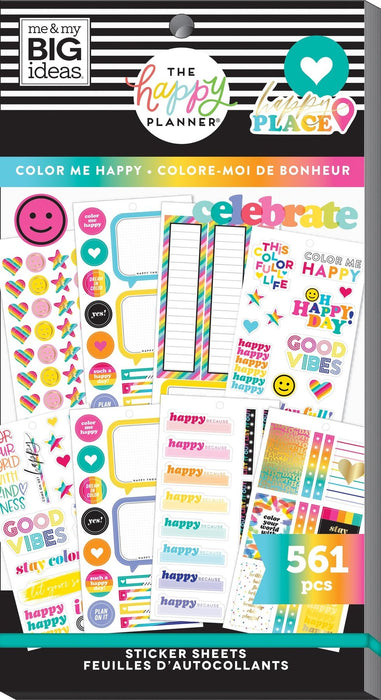 Me & My Big Ideas Happy Planner Sticker Value Pack - Color Me Happy