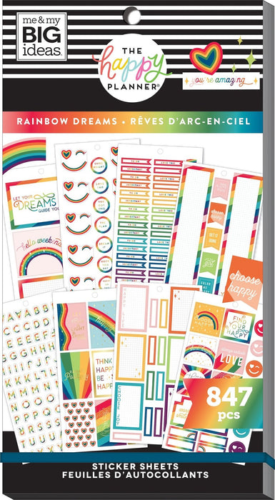 Me & My Big Ideas Happy Planner Sticker Value Pack - Rainbow Dreams