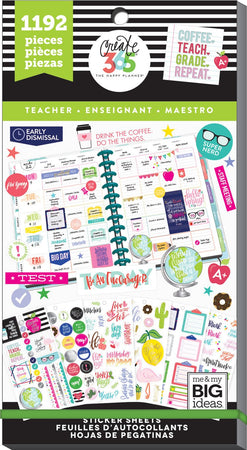 Me & My Big Ideas Happy Planner - Teacher Sweet Life Value Pack Stickers