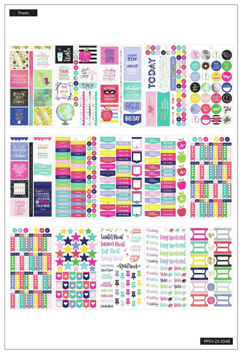 Me & My Big Ideas Happy Planner - Teacher Sweet Life Value Pack Stickers