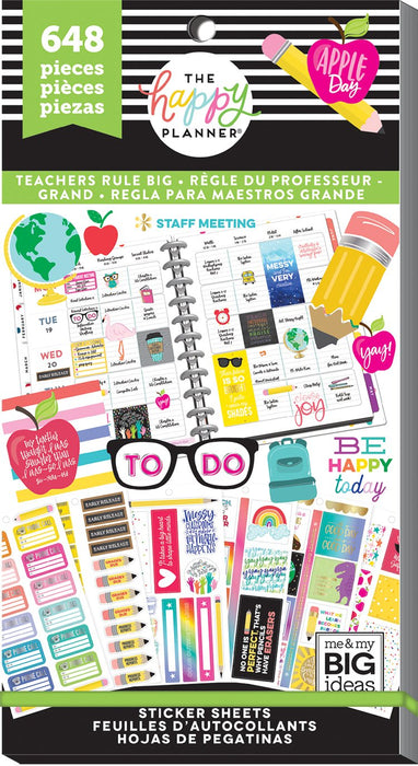 Me & My Big Ideas Happy Planner - Teachers Rule Big Value Pack Stickers