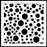 StencilGirl 6x6 Stencil - Random Assorted Dots