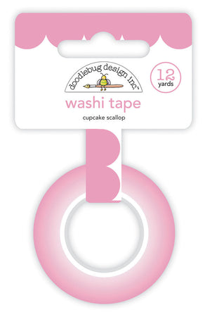 Doodlebug Design Monochromatic Collection - Cupcake Scallop Washi Tape
