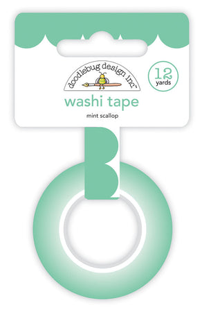 Doodlebug Design Monochromatic Collection - Mint Scallop Washi Tape