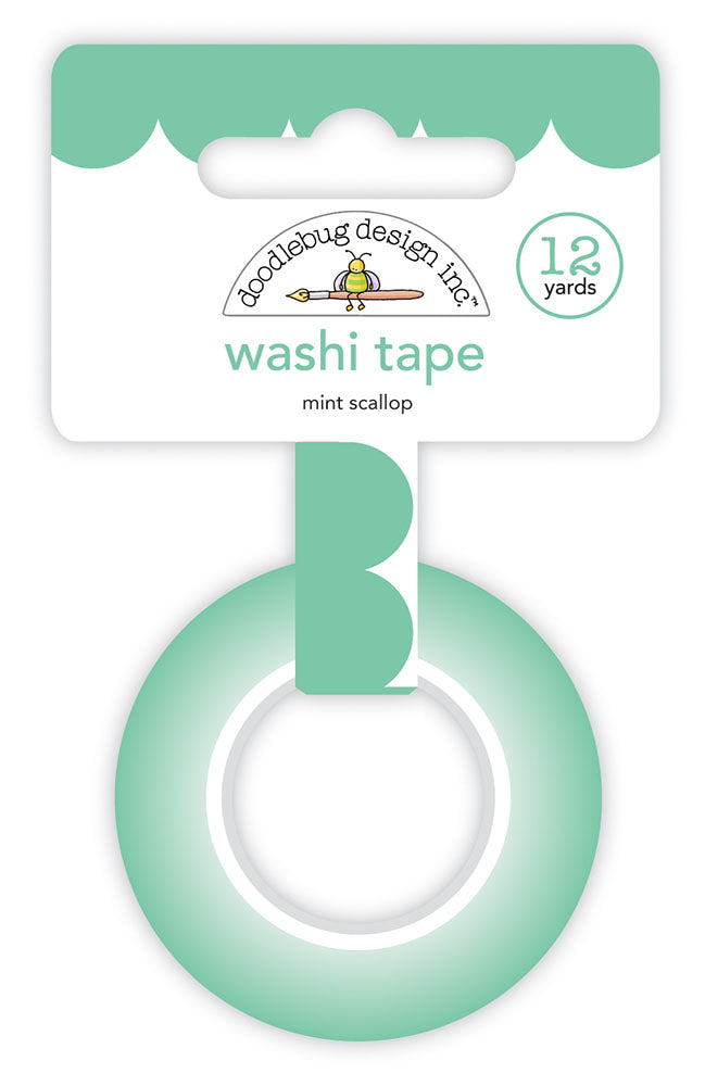Doodlebug Design Monochromatic Collection - Mint Scallop Washi Tape