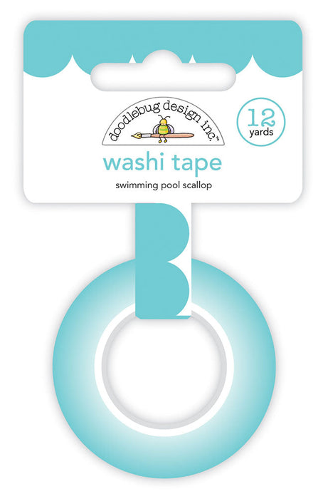 Doodlebug Design Monochromatic Collection - Swimming Pool Scallop Washi Tape