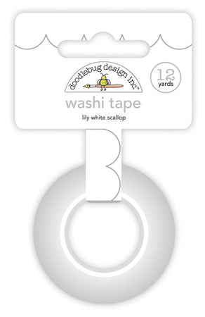 Doodlebug Design Monochromatic Collection - Lily White Scallop Washi Tape