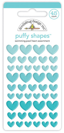 Doodlebug Design Puffy Shapes - Swimming Pool Heart