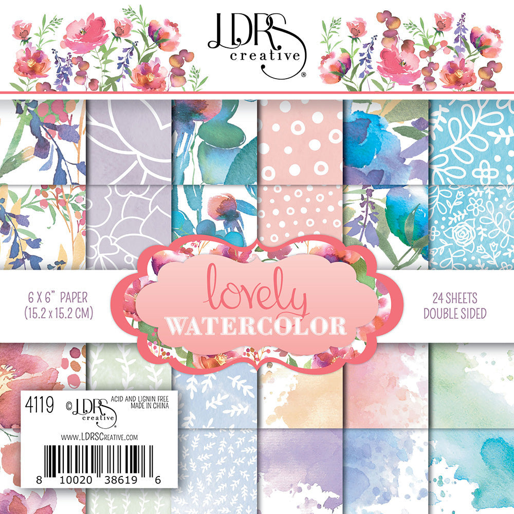 LDRS Creative Lovely Watercolor - 6x6 Pad