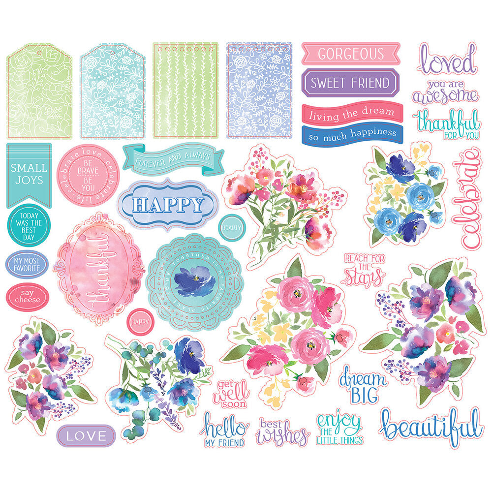 LDRS Creative Lovely Watercolor - Ephemera Pieces