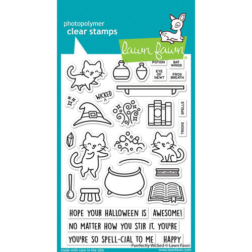Lawn Fawn Clear Stamps - Purrfectly Wicked