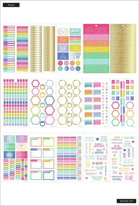 Me & My Big Ideas Happy Planner Sticker Value Pack - Brights Skinny Mini