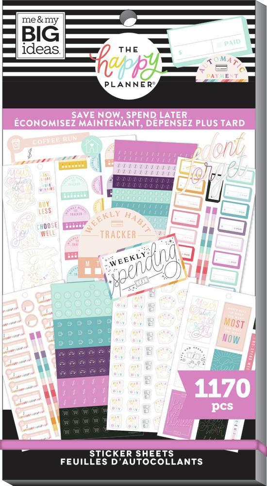 Me & My Big Ideas Happy Planner - Sticker Value Pack Save Now Spend Later