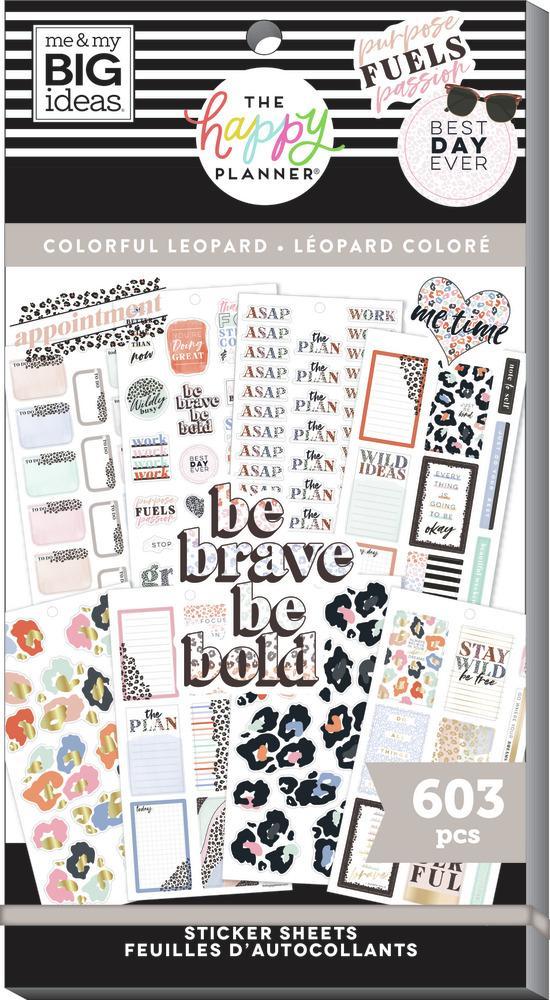 Me & My Big Ideas Happy Planner - Sticker Value Pack Colorful Leopard