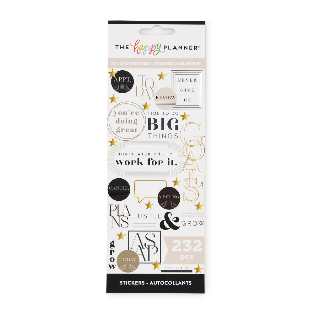 Me & My Big Ideas The Happy Planner Stickers - Achieve Greatness