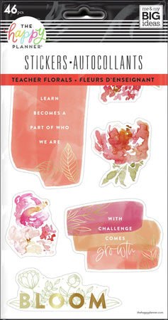 Me & My Big Ideas Happy Planner - Teacher Florals Stickers