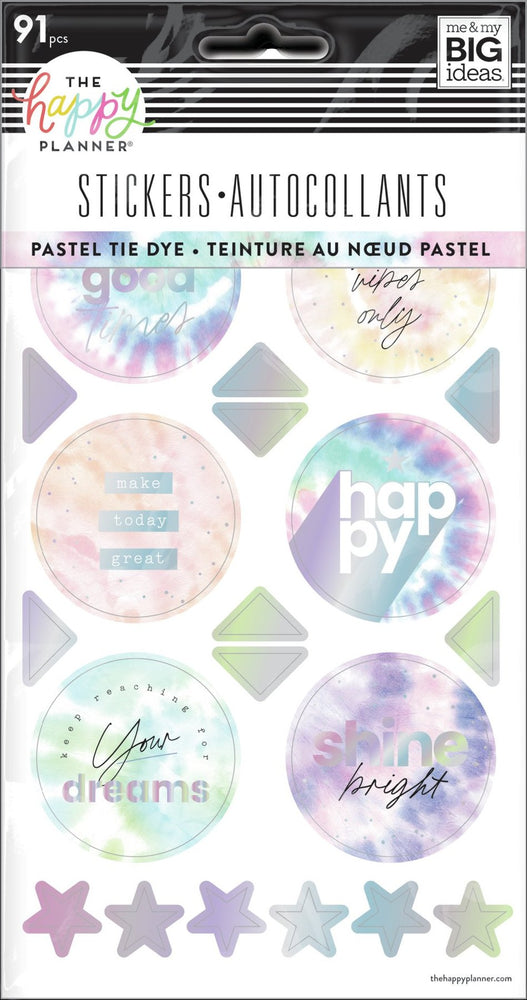 Me & My Big Ideas Happy Planner - Pastel Tie Dye Stickers