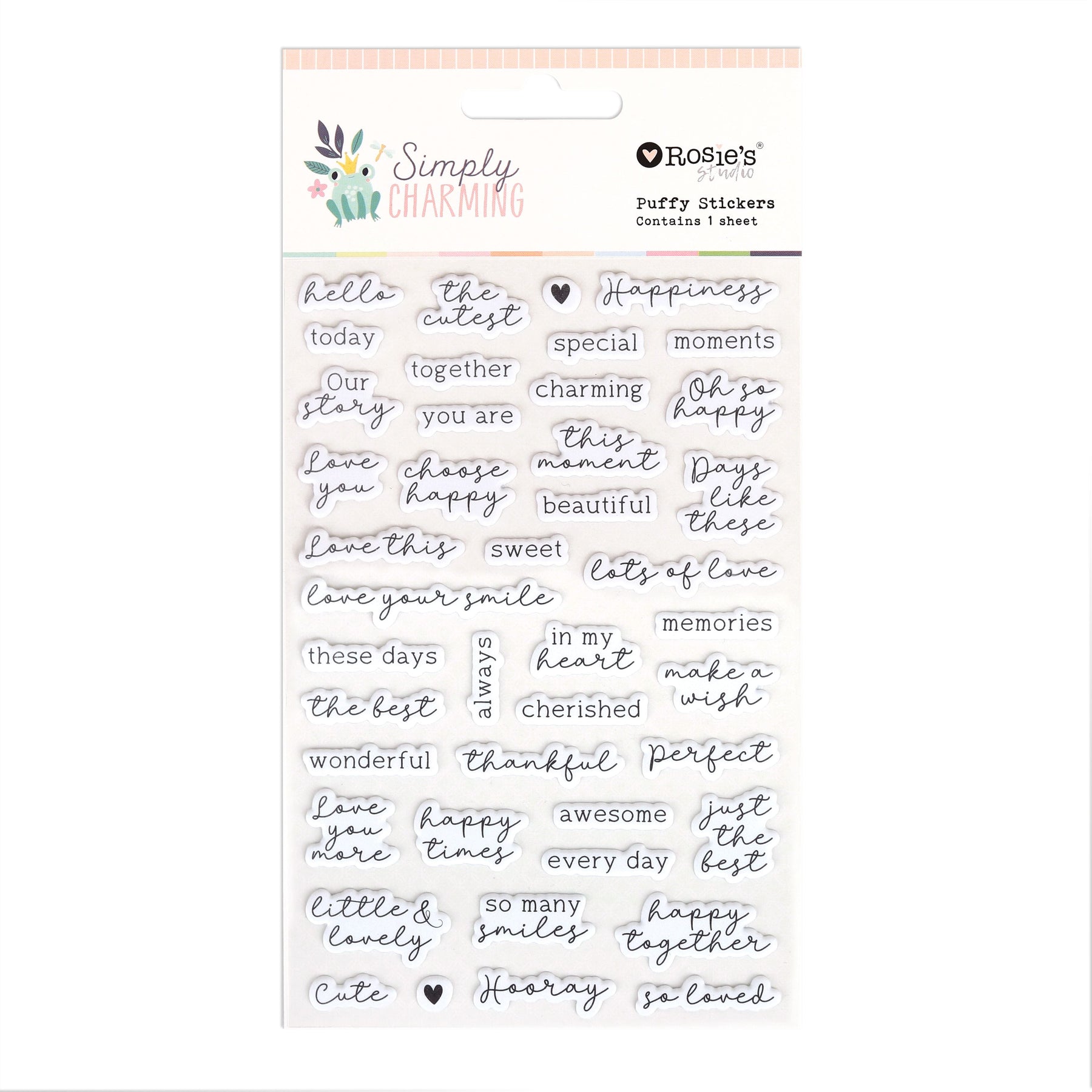 Rosie's Studio Simply Charming- Puffy Mini Sentiments