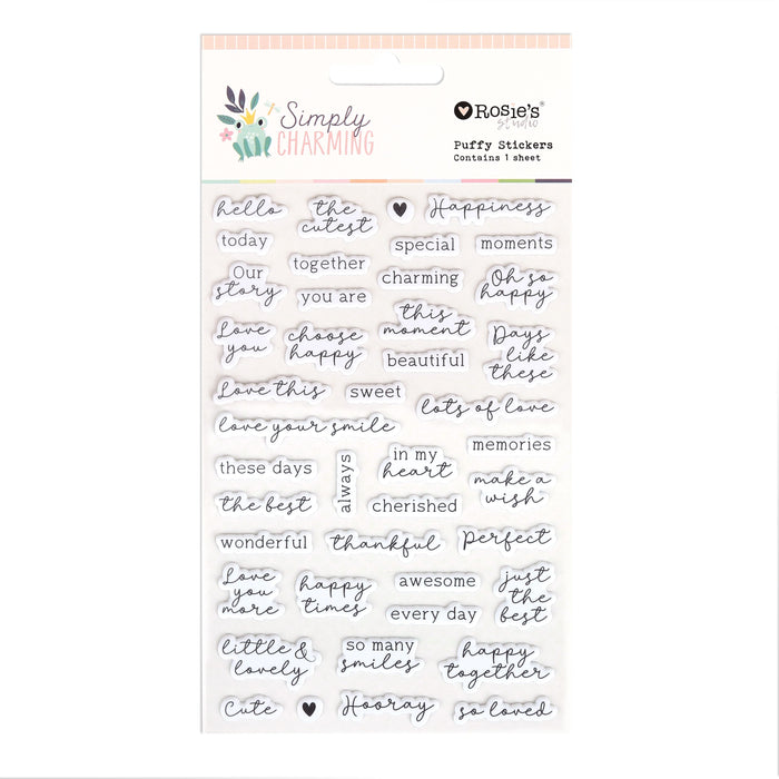 Rosie's Studio Simply Charming- Puffy Mini Sentiments