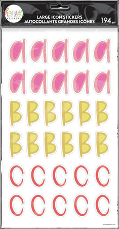 Me & My Big Ideas Happy Planner - Whimsical Brights Alpha Large Stickers