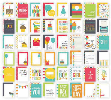 Simple Stories 3x4 Sn@p Cards - Birthday