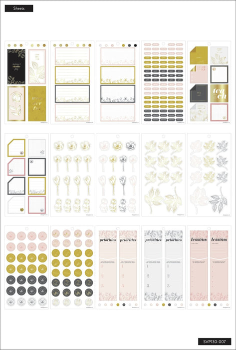 Me & My Big Ideas Happy Planner - Fancy Florals Teacher Value Pack Stickers