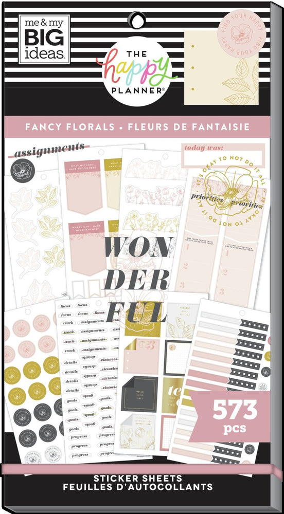 Me & My Big Ideas Happy Planner - Fancy Florals Teacher Value Pack Stickers