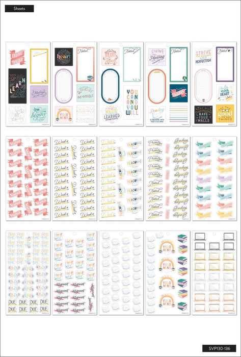 Me & My Big Ideas Happy Planner Sticker Value Pack - Wake Up & Teach BIG