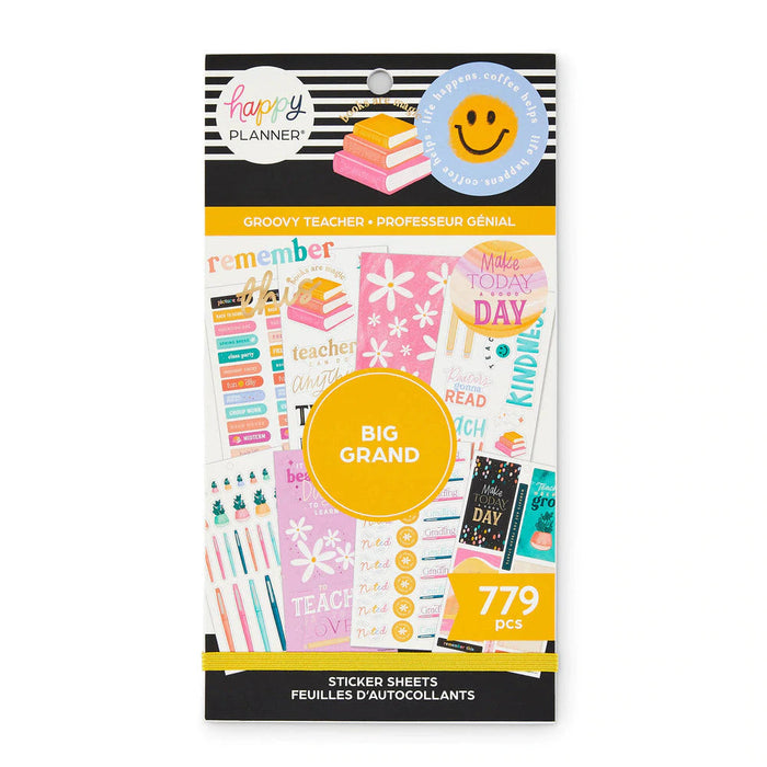 Me & My Big Ideas Happy Planner Sticker Value Pack - Groovy Teacher BIG