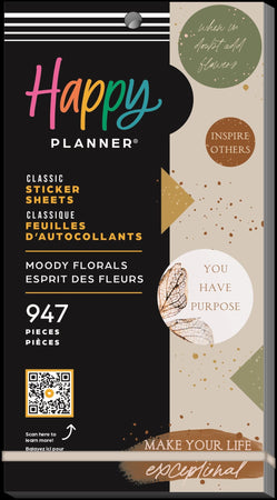 Me & My Big Ideas Happy Planner - Sticker Value Pack Moody Florals Classic