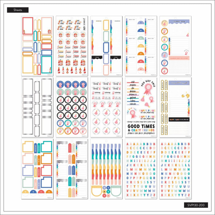 Me & My Big Ideas Happy Planner - Sticker Value Pack Fun Illustrations Classic