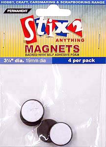 Stix2 Self Adhesive Magnets Round