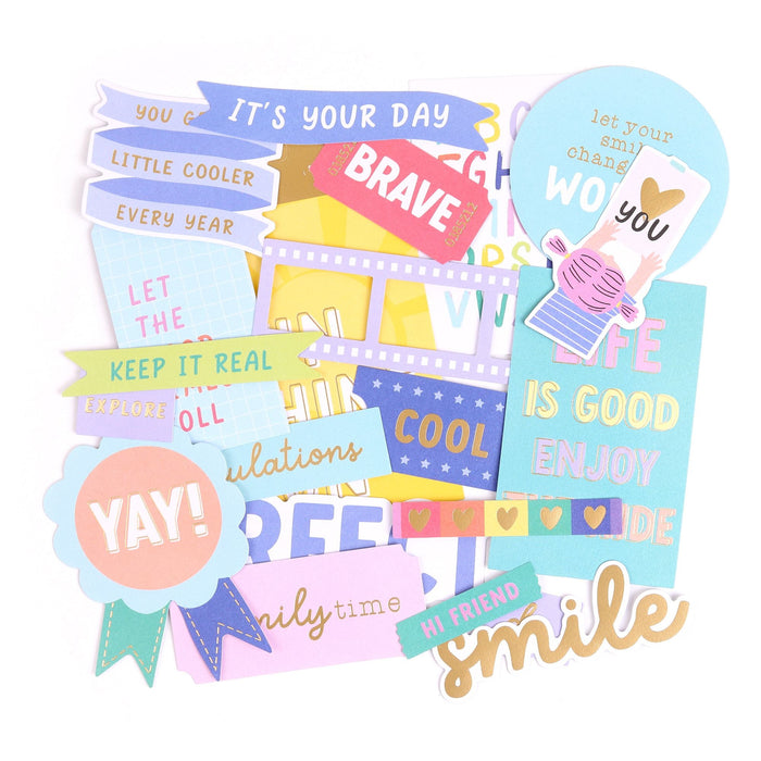 Rosie's Studio Roll With It - Diecut Ephemera Sentiments