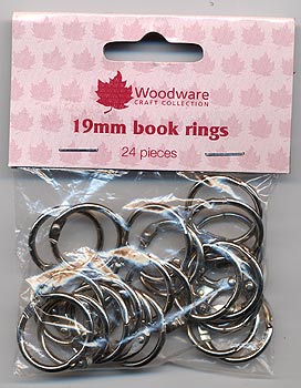 Woodware Book Rings - 0.75" Silver (Pack of 24)
