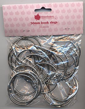 Woodware Book Rings - 1.5" Silver (Pack of 24)