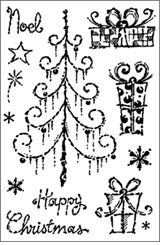 Woodware Clear Magic Stamps - Tapestry Christmas