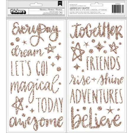 American Crafts Shimelle Head In The Clouds - Glitter Foam Adventures Thickers 