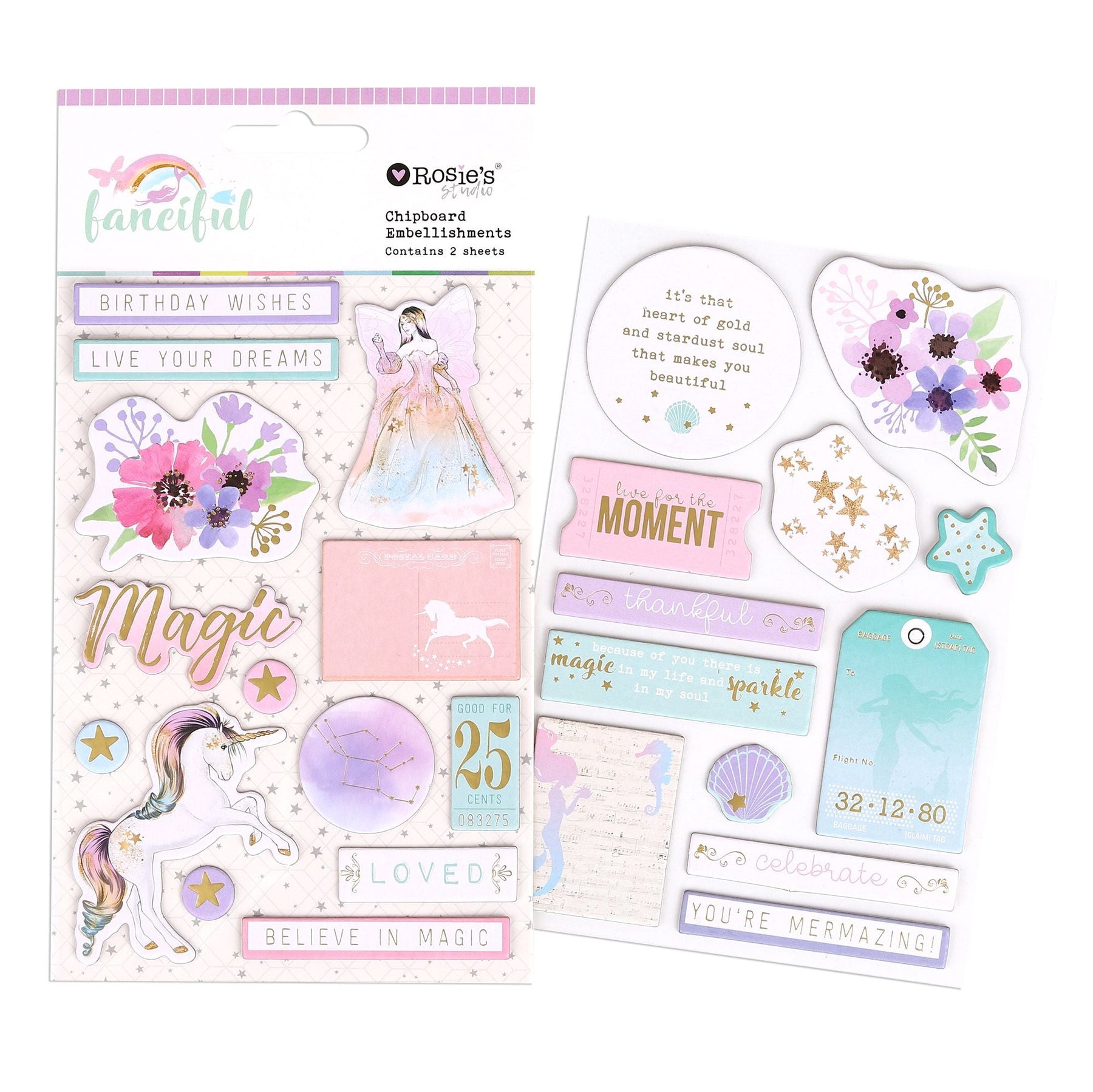 Rosie's Studio Fanciful - Chipboard Embellishments