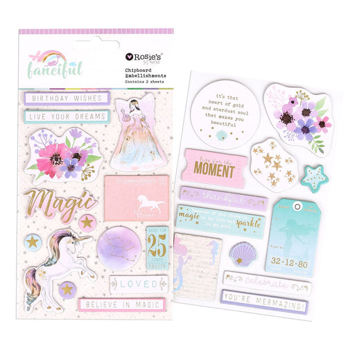 Rosie's Studio Fanciful - Chipboard Embellishments