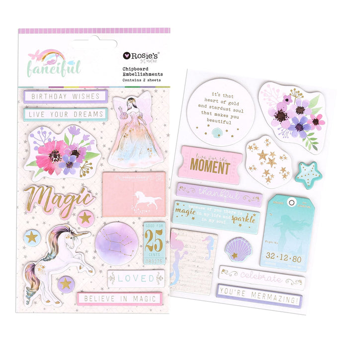 Rosie's Studio Fanciful - Chipboard Embellishments