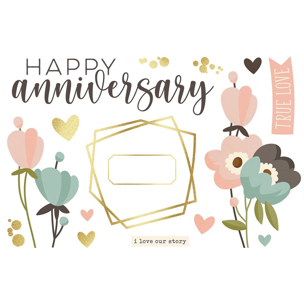Simple Stories Page Pieces - Anniversary