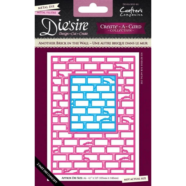 Crafter's Companion Die'sire Create-A-Card Die - Another Brick in the Wall