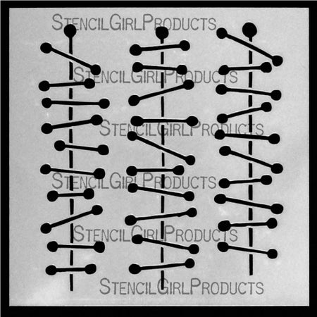 StencilGirl 6x6 Stencil - Antennas