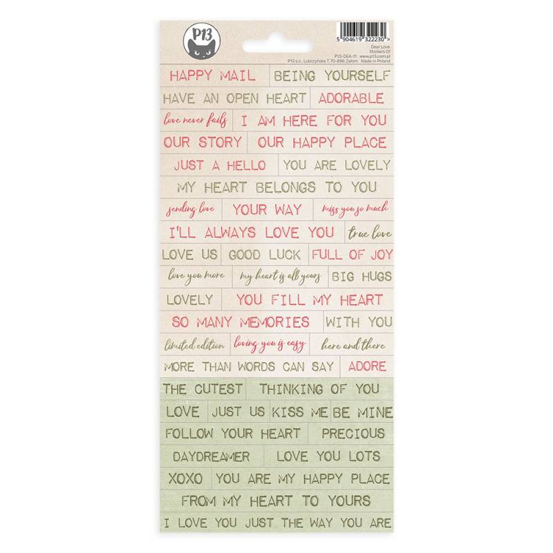 P13 Dear Love - Sticker sheet #1