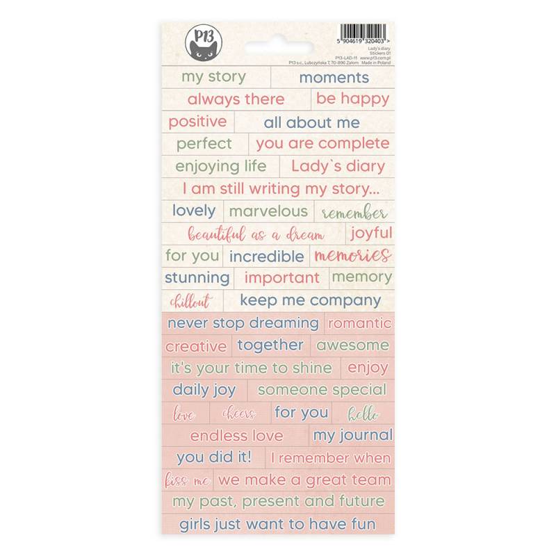 P13 Lady's Diary - Sticker sheet #1