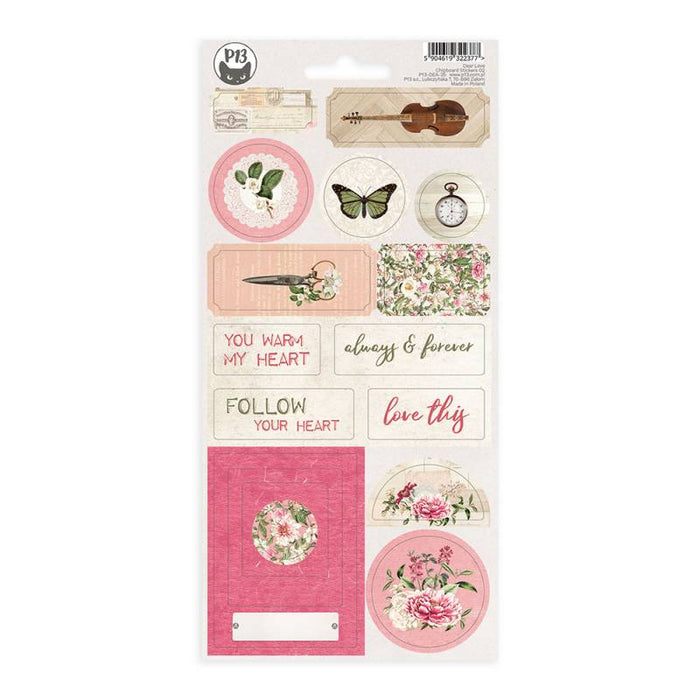 P13 Dear Love - Chipboard Sticker Sheet #2